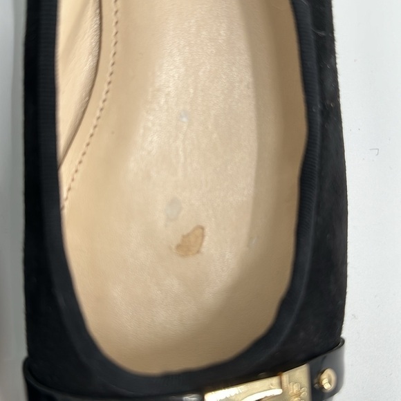 Marc Fisher Black Suede and Leather Buckle Flats Size 8.5 - Picture 8 of 8